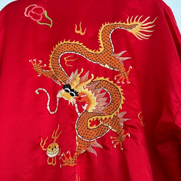 Vintage silk kimono - robe size XL - Picture 11 of 16